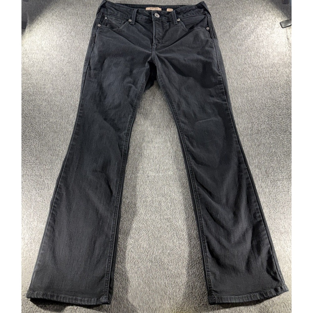 Ariat REAL Denim Perfect Rise Boot Cut Jeans Black 31R Western Riding Pants